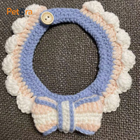 Kalung Hewan Peliharaan Rajutan Tangan Petora Bergaya Pastoral Natal yang Lucu untuk Kucing dan Anjing Kecil