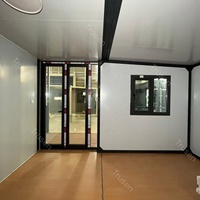 Maison conteneur préfabriquée moderne facile à installer, extensible, 20, 30 ou 40 pieds, 2 chambres, mini-maison, appartement intégré avec panneaux solaires