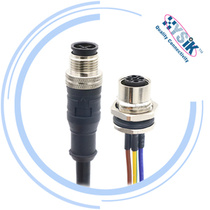 Tự động hóa cáp 2 + PE 3 + PE Pin S mã hóa mã IP67 IP68 không thấm nước Thông tư nối M12 hàng không cáp kết nối điện - Product Image 1