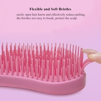 Brosse démêlante mate à manche allongé de grande taille avec logo personnalisé Brosse démêlante sans enchevêtrement pour adultes et enfants Brosse humide magique