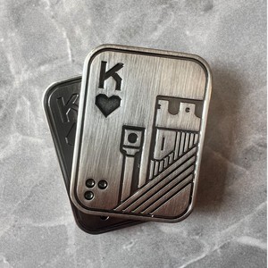 Juguete antiestrés transfronterizo Fidget Spinner EDC Push Card Moneda magnética de cierre rápido Grande Pequeño King Marca JF-K Guangdong - Product Image 1