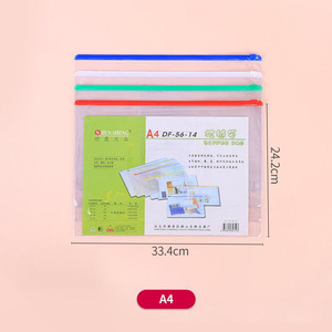 Buste con cerniera in plastica convenienti all'ingrosso A4/A5/A6 astuccio portapenne con cerniera trasparente - Product Image 3