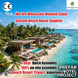 Bungalow de Playa Prefabricado de Lujo, Cabaña de Madera Resistente al Agua y a la Salinidad, Ideal para Hoteles y Resorts en Islas Tropicales - Product Image 1