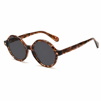 Lunettes de soleil de créateur OEM en acétate faites à la main, fines, noires, de luxe, protection UV400 pour femme