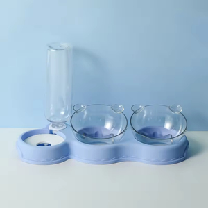 Manufacturer Wholesale Plastic Portable Dog Two Bowls with Water Bottle - Product Image 6