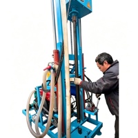 Foreuse mobile pour puits d'eau Diesel 22 CV 150 m avec boîte de vitesses, poids 550 kg, diamètre de forage 75-300 mm pour le forage de puits portables