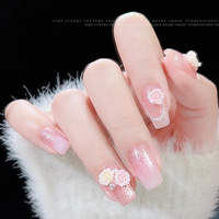 TSZS 40 pièces taille mixte rose Rose Nail Art décalcomanies 3D luxe résine perle fleur breloques accessoires pièces pour décorations d'ongles