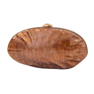 Women Shell Marble Acrylic <b>Clutch</b> Purse Irregular <b>Wedding</b> Evening Bag with Detachable Chain Handbag for Prom Weekend - Product Image 2