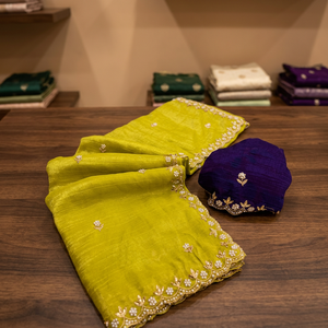 Exclusivo diseñador amarillo Color Saree elegante blusa elegante étnico última moda indio Boutique fiesta desgaste nupcial - Product Image 3