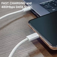 Cable de Carga Rápida Trenzado de Nailon PD 20W Tipo C a iPhone, Cable USB-C a 8 Pines de 3 y 6 pies para iPhone 12, 13 y 14