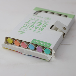 Juego de bolígrafos Resaltadores de ojos estéticos, Resaltadores triangulares veganos OEM con protección ocular bonita, bolígrafos convenientes para resaltar - Product Image 6