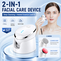 Brosse faciale en silicone KKS pour massage du visage, 5 niveaux de vibration haute fréquence, chaleur sonique, étanche IPX5, masseur facial pour SPA en profondeur