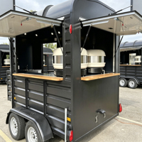 Remorque alimentaire pour pizzas entièrement équipée, cuisine mobile, remorque de concession, camion de restauration de rue personnalisé, chariot four à pizza
