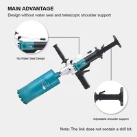 Perceuse à noyau diamanté sans balais 2100W haute puissance 178mm, portable, pour perçage humide du béton en construction