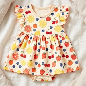 Romper Bayi Premium Bahan Bambu Elastis, Lembut, Bernapas, Nyaman, Model Puff Sleeve untuk Musim Panas - Product Image 5