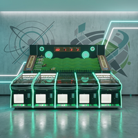 Simulateur d'arcade de course de chevaux personnalisable pour cinq joueurs de l'usine Rong Xiang, en métal et bois, version anglaise, 220V, jeu électronique à monnayeur, garantie 1 an