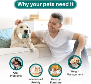 Nouveau Jouet à Mâcher pour Chien en Nylon de Qualité Alimentaire Durable, Design Os Rotatif, Indestructible en TPR, Jouet pour Animaux de Compagnie - Product Image 4