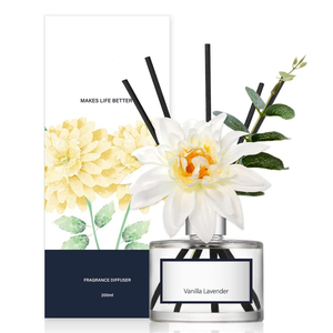 Set de Difusor de Aroma con Varillas de Fibra y Cajas de Empaque, Aroma Vainilla y Lavanda, Zen para el Hogar y Baño, Venta al Por Mayor - Product Image 1