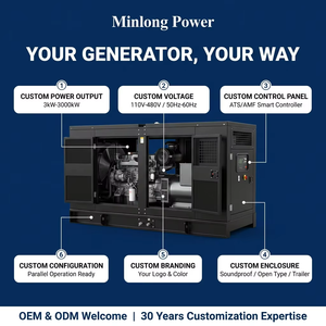Generador de 100kva 150kva 200kva 250kva Súper Silencioso Insonorizado Refrigerado por Agua con - Product Image 5