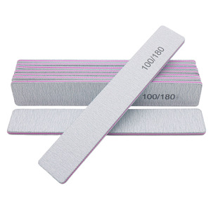 Limes à ongles professionnelles (lot de 24) – Grains 100/180, double face, pour ongles naturels et acryliques, réutilisables, pour manucure - Product Image 1
