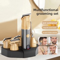 Kit de Afeitadora Eléctrica Inalámbrica Profesional de Acero Inoxidable OEM/ODM, Resistente al Agua, para el Cuidado Personal Masculino: Nariz, Cuerpo, Cara y Barba