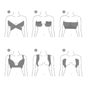 Ruban adhésif pour poitrine avec logo personnalisé, ruban adhésif pour soutien-gorge, ruban adhésif pour le corps, avec cache-tétons, respirant et imperméable, sans latex, soutien-gorge adhésif - Product Image 3