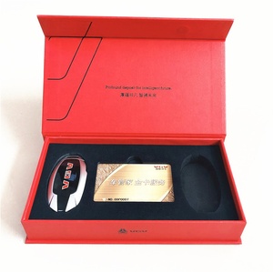 Tarjeta de membresía de lujo, caja de regalo para Vip Gutschein, color rojo personalizable, embalaje de tarjeta de crédito - Product Image 5