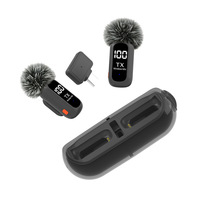 Microphone Lavalier Sans Fil J06Pro Omnidirectionnel Un Émetteur Deux Récepteurs Anti-Vent Réduction du Bruit Affichage Numérique