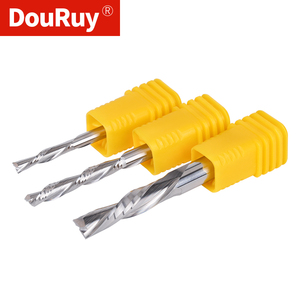 Fresa a spirale <span class=keywords><strong>in</strong></span> carburo a 2 taglienti per tornitura a sinistra ad alta efficienza DouRuy |   Fresa CNC a taglio obliquo per compensato - Product Image 5