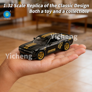 รถโมเดลไดแคสต์ <span class=keywords><strong>Dodge</strong></span> <span class=keywords><strong>Challenger</strong></span> Hellcat สเกล <span class=keywords><strong>1</strong></span>:<span class=keywords><strong>32</strong></span> แบบดึงถอยหลัง ประตูเปิดได้ 3 บาน ผลิตจากโลหะผสม เหมาะสำหรับเด็กและผู้ใหญ่ - Product Image 6