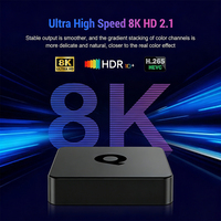 Boîtier Smart TV Q1 Android 16 8 Go 128 Go Lecteur Multimédia 8K Allwinner H313 pour Android 6.0 et 2.0 avec Assistant