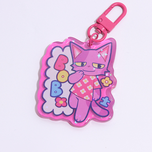 Porte-clés en acrylique personnalisé Vigreat avec impression couleur double face et bord renforcé pour la décoration de sacs, design anime - Product Image 4