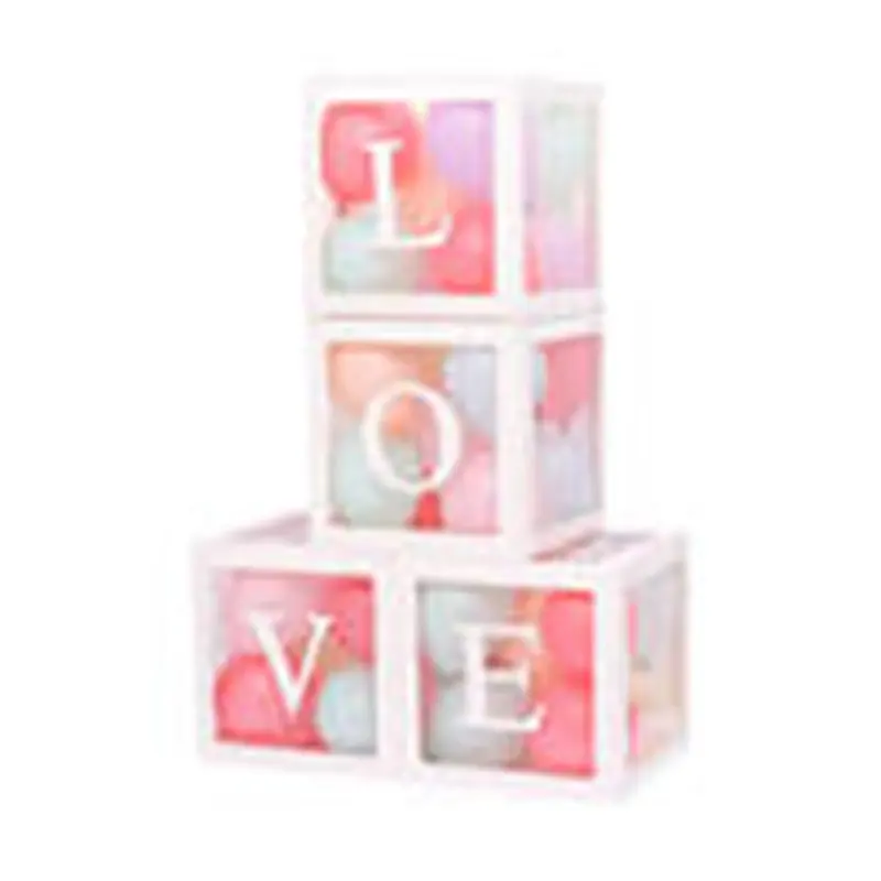 2024 scatola per palloncini pieghevole di alta qualità da 26 lettere con scatola d'amore