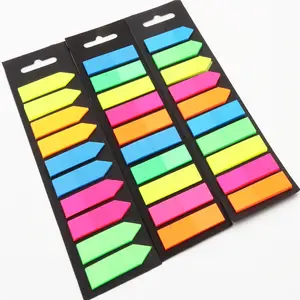 Custom Adhesive Page Markers Colored Clear Pet Index Tabs Sticky Notes Flags Neon Color PET Sticky Notes Page Markers Index Tabs