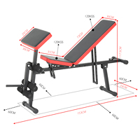 Banc de musculation portable multifonction réglable avec extension pour les jambes, capacité de charge de 110 kg