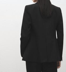 Blazer de Manga Larga con Patrón Sólido para Mujer, Primavera-Verano 2025, Chaqueta Casual de Traje, Botones, Tejido de Punto Acolchado - Product Image 4