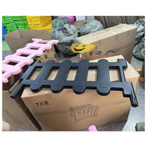 Grado commerciale all'aperto i bambini giocano la fossa della palla della schiuma con la recinzione di plastica bianca per il gioco morbido casa giochi centri - Product Image 5