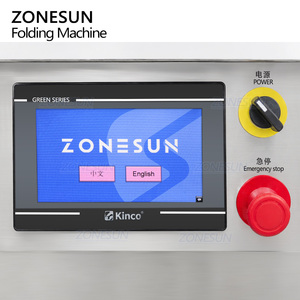 Machine semi-automatique de formage, d'érection, de pliage et d'emballage de boîtes en carton pour cosmétiques et soins de la peau ZONESUN ZS-SFEM01 - Product Image 2
