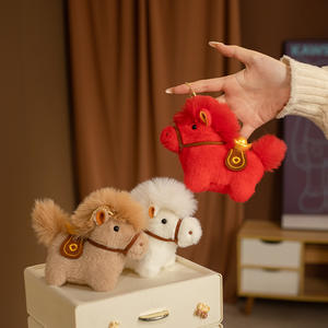 2026 Nieuwjaars Pluche Paard Sleutelhanger Chinese Hangende Bedel Geluksbrenger Lente Festival Paar Maannieuwjaarsgeschenken Sleutelhangers - Product Image 2