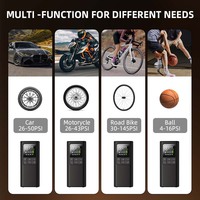 Cordless Car Tire Inflator Pump with Auto Shut-Off Fast Inflation Digital Pressure Gauge for Car/Bike/Inflatables ABS Material