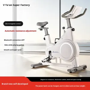 Vélo <span class=keywords><strong>de</strong></span> spinning vertical à contrôle électromagnétique en gros, OEM, ultra-silencieux pour la maison, avec écran LED, volant d'inertie <span class=keywords><strong>de</strong></span> 6 kg, capacité maximale <span class=keywords><strong>de</strong></span> 150 kg - Product Image 1