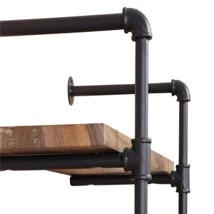 Book Shelf Modern <strong>Industrial</strong> Wall-Mount Iron <strong>Pipe</strong> BookShelf Bracket Vintage Retro Black <strong>Shelving</strong> Bookcase DIY Storage Kitchen - Product Image 3