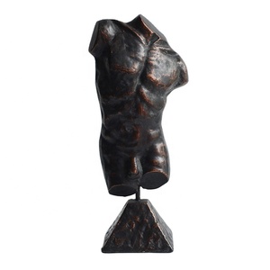 De hierro fundido hombre fuerte busto de <span class=keywords><strong>metal</strong></span> decoración de la Mesa - Product Image 1