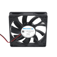 WELLSUNFAN OEM ODM 8015 80x80x15mm DC Brushless Axial Cooling Fan 12V 24V 48V High Airflow Ball Bearing for Computer Cabinet