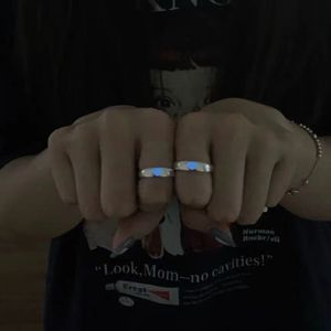 Bague Lumineuse pour Couple, Bijoux Fins, Luminescence dans le Noir, Cœur d'Amour Bleu Rose, Bague Lumineuse pour Femme et Homme, Bagues Ajustables pour Amoureux - Product Image 3