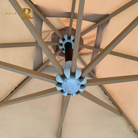 Protection solaire robuste pare-soleil rectangle pôle offset résistant à la pluie coupe-vent cantilever jardin parasol piscine parasol de plage