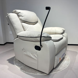 Europäischer Moderner Leder-Maniküre-Sessel mit Manueller Verstellung, Multifunktionaler Schaukel-Massage-Sessel mit Kreuzrücken und Quadratischen Armlehnen für das Wohnzimmer - Product Image 4