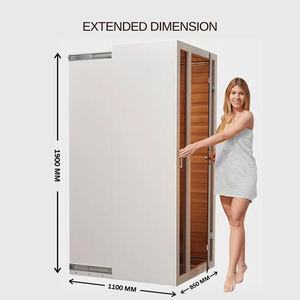 Hongyuan <b>Saunas</b> Modern Red Cedar Electric Single Person Extendable Indoor Far Infrared <b>Heating</b> <b>Sauna</b> Bluetooth Compatible - Product Image 4