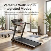 Tapis roulant électrique pliable Powermax Home pour sous le bureau avec inclinaison automatique, écran LED, fonction calories, moteur 1.0HP