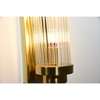 Applique murale vintage en acier inoxydable avec support en cristal bon marché pour ampoule E14 pour application dans le salon